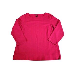 Women's Size 1X Talbots 3/4 Sleeve Red Top 100% Cotton